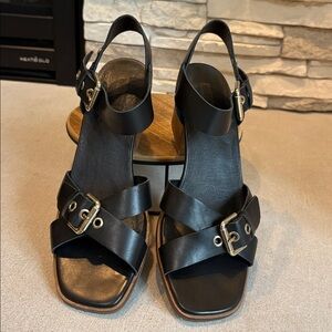 Pikolinos Womens Kenia Open Toe Strappy Sandals- Black Leather